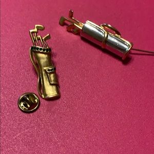 Golf brooch pin and tie pin